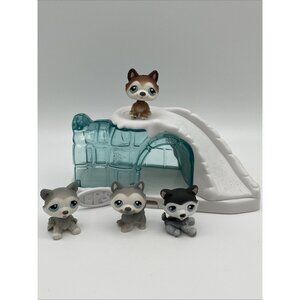 Littlest Pet Shop LPS POLAR PUPPIES Husky Dogs #68 69 70 added #210 Hasbro 2005